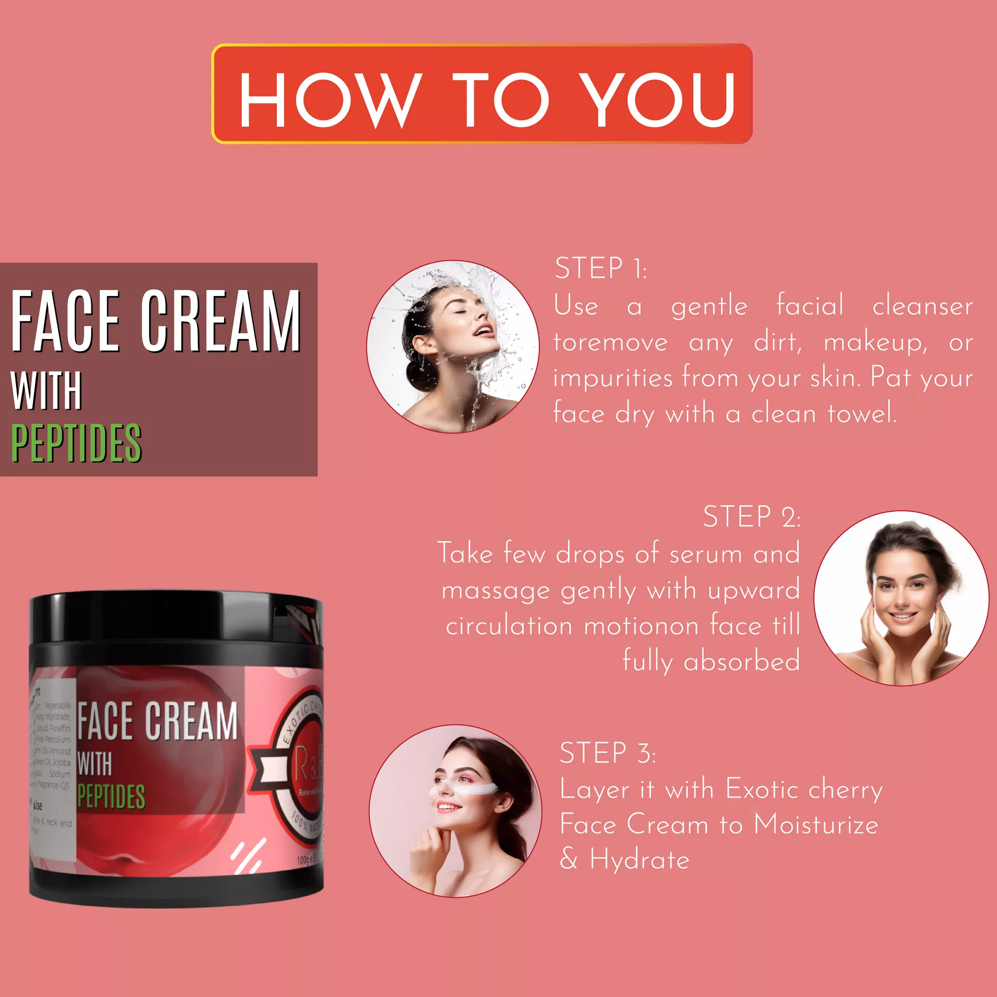 R&L  With Peptides Exotic Cherries Face Cream (100g)